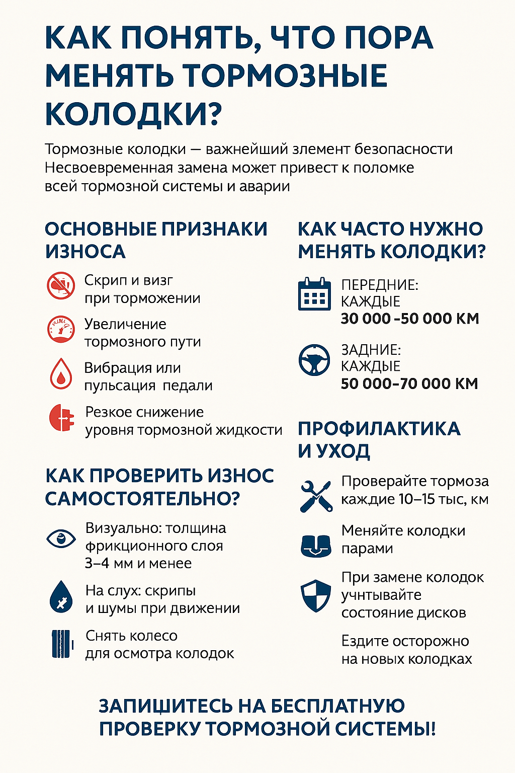 Замена колодок